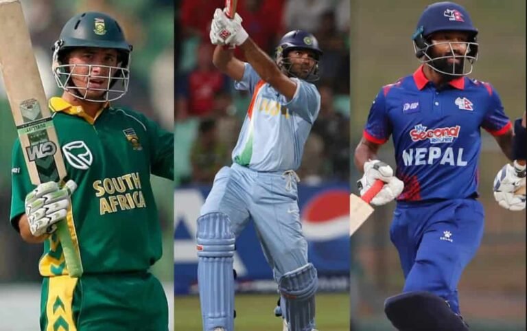 Who Was the First Player to hit Six Sixes in the 2007 World Cup